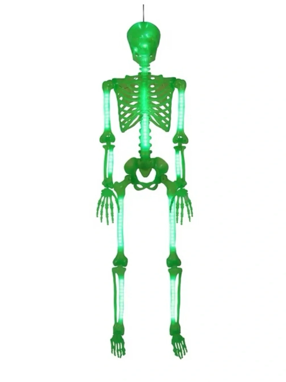 5' Pre-Lit Color Changing Poseable Skeleton